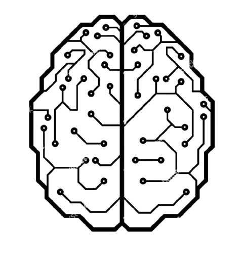 Brain Circuit Board Icon